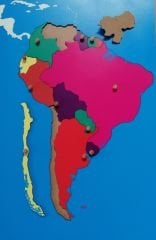 Güney Amerika Kıtası Yapboz Haritası / Puzzle Map South America